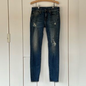 R-13 Allison Skinny Distressed Jeans Size 27
